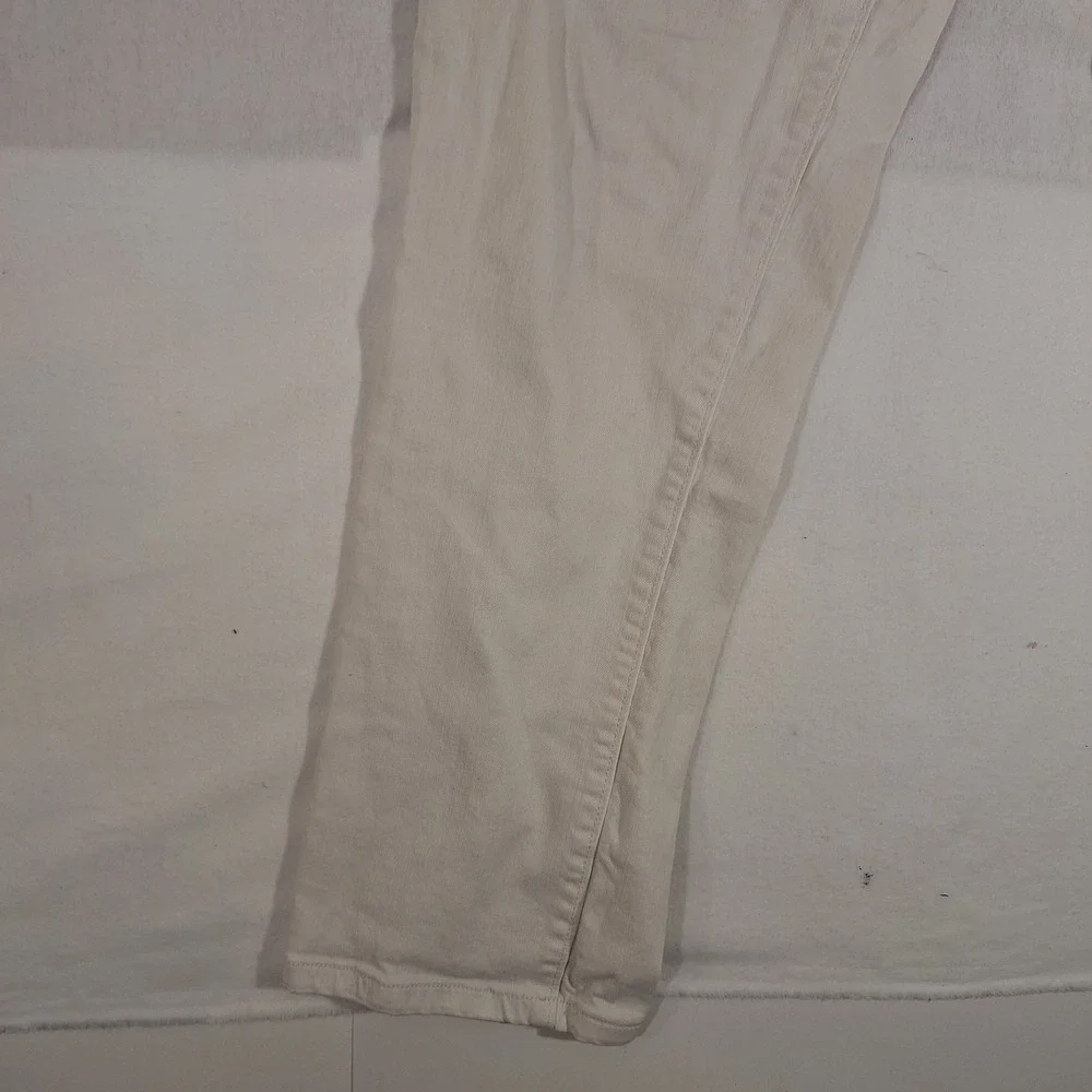 Ann Taylor LOFT Sz 29/8 White Jeans Curvy Fit Straight Leg Stretch